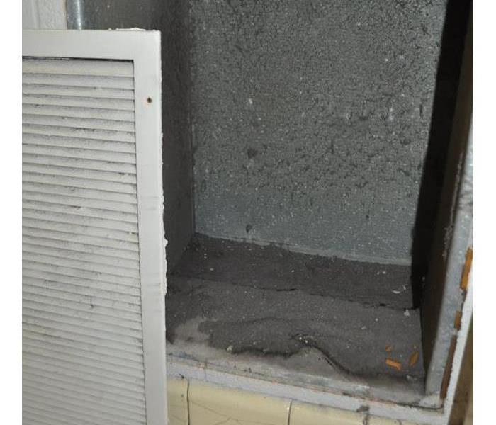 open vent to duct system, dust, dirty duct