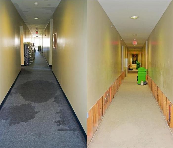 before and after water damage floors